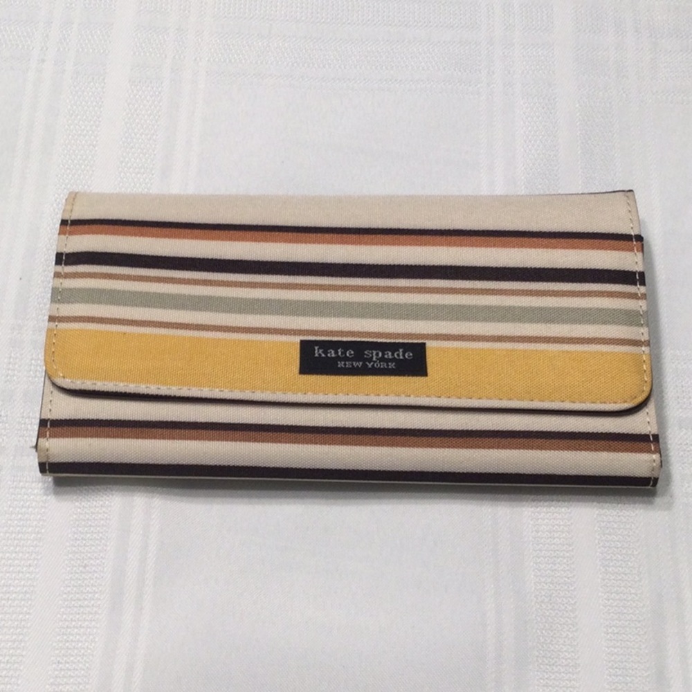 Kate Spade Striped Fabric Wallet/Checkbook​